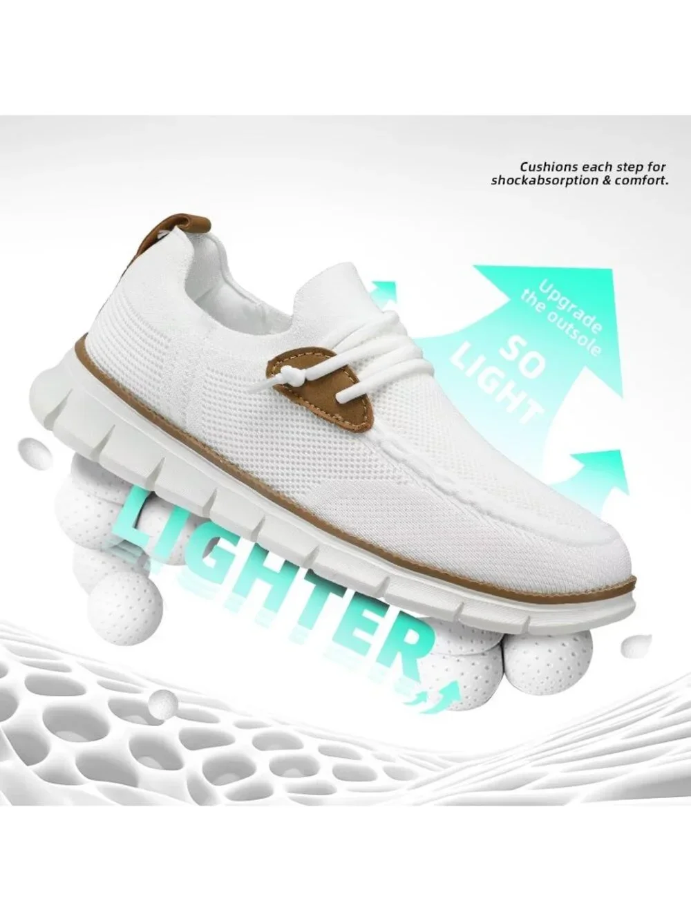 Men's White Loafers Slip On Walking Dress Casual Business Oxfords Sneakers